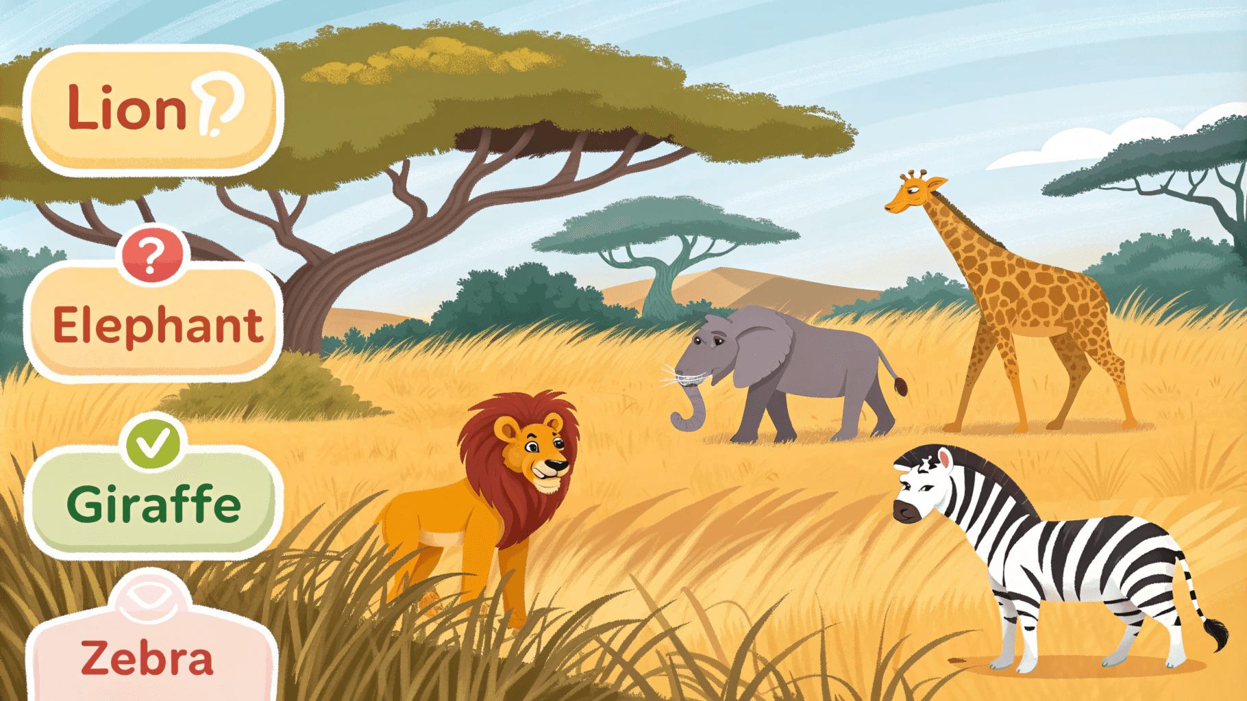 animal identification game for kids